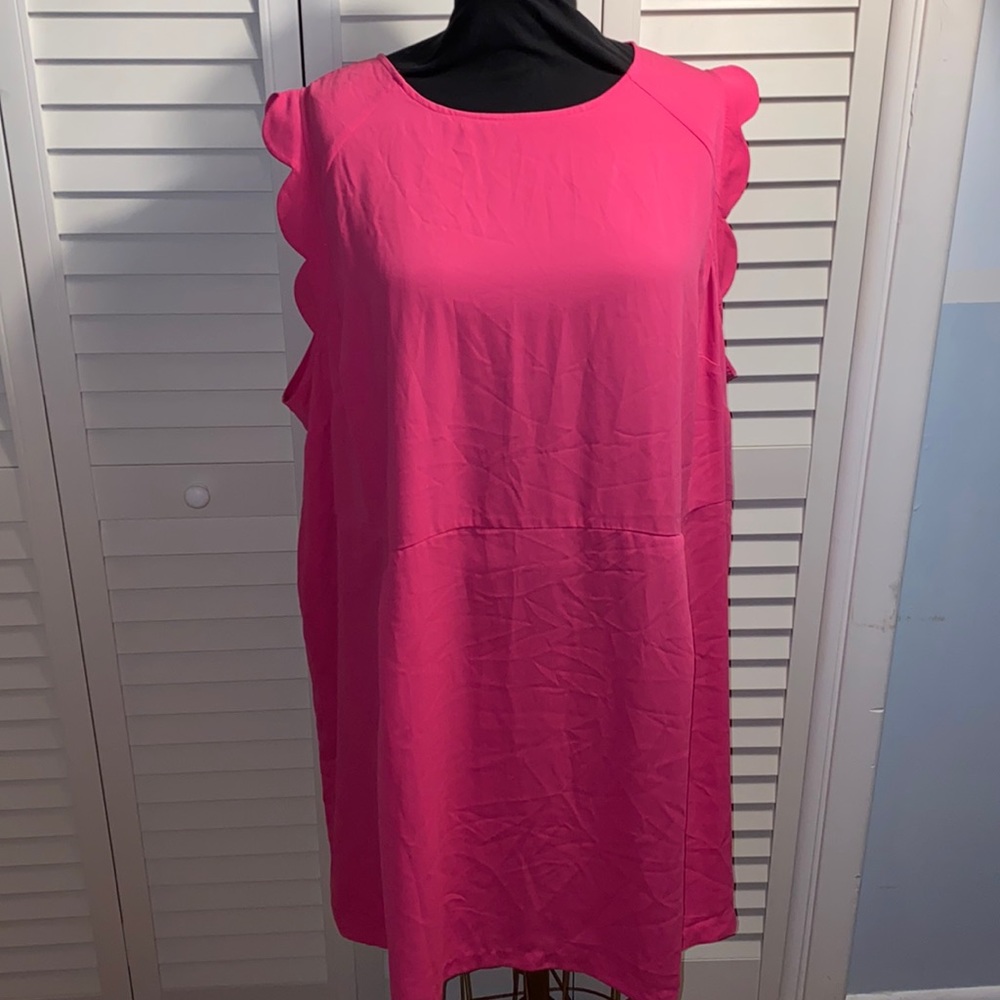 A new day pink sleeveless dress with tulip detail size 4X
